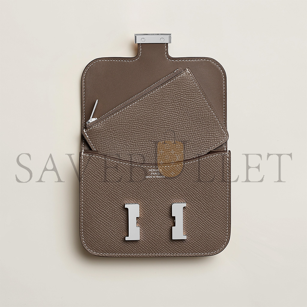 H**mes master constance slim wallet h082060ck18 (12.4*10.2*3cm)